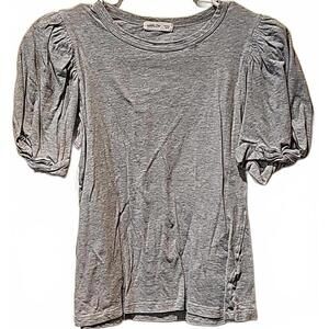 Marlow Heather gray crewneck with knot sleeve detail.  Size M